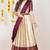 Beautiful South Indian Style Semi-Stitched Half Saree with Blouse and Dupatta for Women