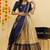 Beautiful South Indian Style Semi-Stitched Half Saree with Blouse and Dupatta for Women