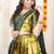 Beautiful South Indian Style Semi-Stitched Half Saree with Blouse and Dupatta for Women