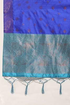 Beautiful South Indian Style Semi-Stitched Half Saree with Blouse and Dupatta for Women 4