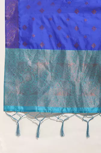Beautiful South Indian Style Semi-Stitched Half Saree with Blouse and Dupatta for Women