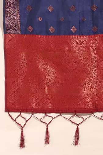 Beautiful South Indian Style Semi-Stitched Half Saree with Blouse and Dupatta for Women