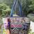 Anekaant kooky off white geometric jacquard embellished tote bag