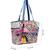 Anekaant kooky off white geometric jacquard embellished tote bag