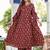 Cotton cambric printed full flared anarkali kurti-pant-dupatta  set