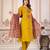 Cotton cambric printed a-line kurti-pant-dupatta  set