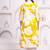 Yellow cotton sequance work kurta for women