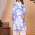 Sky blue cotton sequance work kurta for women