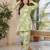Mint green cotton sequance work top for women