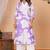 Lavender cotton sequance work kurta for women