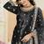 black velvet patiala salwar kameez with sequins embroidery