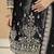black velvet patiala salwar kameez with sequins embroidery