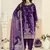 purple velvet embroidered salwar kameez with patiala bottom