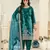 teal velvet embroidered salwar kameez with patiala bottom