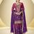 Purple chinon embroidered palazzo suit