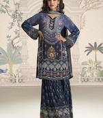 Black crepe silk palazzo suit