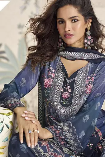 Black crepe silk palazzo suit
