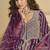 Purple chinon silk anarkali suit 