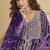 Violet chinon silk anarkali suit 