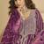 Dark magenta chinon silk anarkali suit 