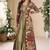 Multi georgette printed gown with shrug