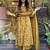 Jaipuri Yellow Women's Cotton Blend Anarkali Printed Kurta With Palazzo & Dupatta