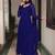 Blue stone work full flared anarkali with dupatta