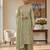 Pista Green Jimmy Silk Embroidered Kurti Palazzo and Dupatta  3pc set