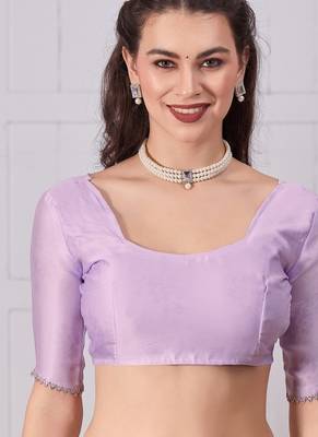 purple pure satin digital print saree 3