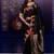 black color temple woven work soft art silk saree