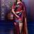 maroon color temple woven work soft art silk saree