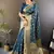 dark rama color banarasi tissue crush zari woven border saree