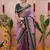 dark levender color narayani woven border zari work soft silk blend saree