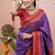 light purple color narayani woven border zari work soft silk blend saree