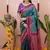 green color narayani woven border zari work soft silk blend saree