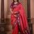 pink color colorfull woven border zari work soft silk blend saree