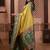 yellow color colorfull woven border zari work soft silk blend saree