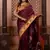 purple color colorfull woven border zari work soft silk blend saree