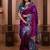 Pink color colorfull woven border zari work soft silk blend saree