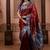 Maroon color colorfull woven border zari work soft silk blend saree