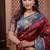 Maroon color colorfull woven border zari work soft silk blend saree