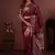 Maroon color colorfull woven border zari work soft silk blend saree