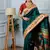 green color weaving paithani gold copper zari weaving meenakari  border saree