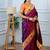 wine color weaving paithani gold copper zari weaving meenakari  border saree