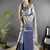 blue color zari weaving work kanjivaram tissue art silk saree
