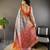 grey & red color zari weaving work kanjivaram tissue silk saree