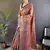 purple & multicolor color zari weaving work kanjivaram tissue silk blend saree