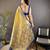 yellow & multicolor color zari weaving work kanjivaram tissue silk saree