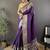 purple color zari weaving work nylon viscose saree