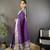 purple color zari weaving work nylon viscose saree